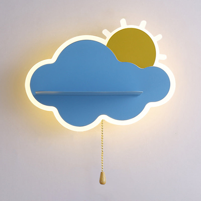 Cloud Wall Mounted Lamps Modern Style Metal 1 Light Wall Light Sconces