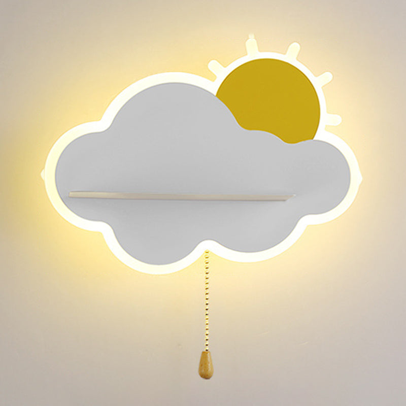 Cloud Wall Mounted Lamps Modern Style Metal 1 Light Wall Light Sconces