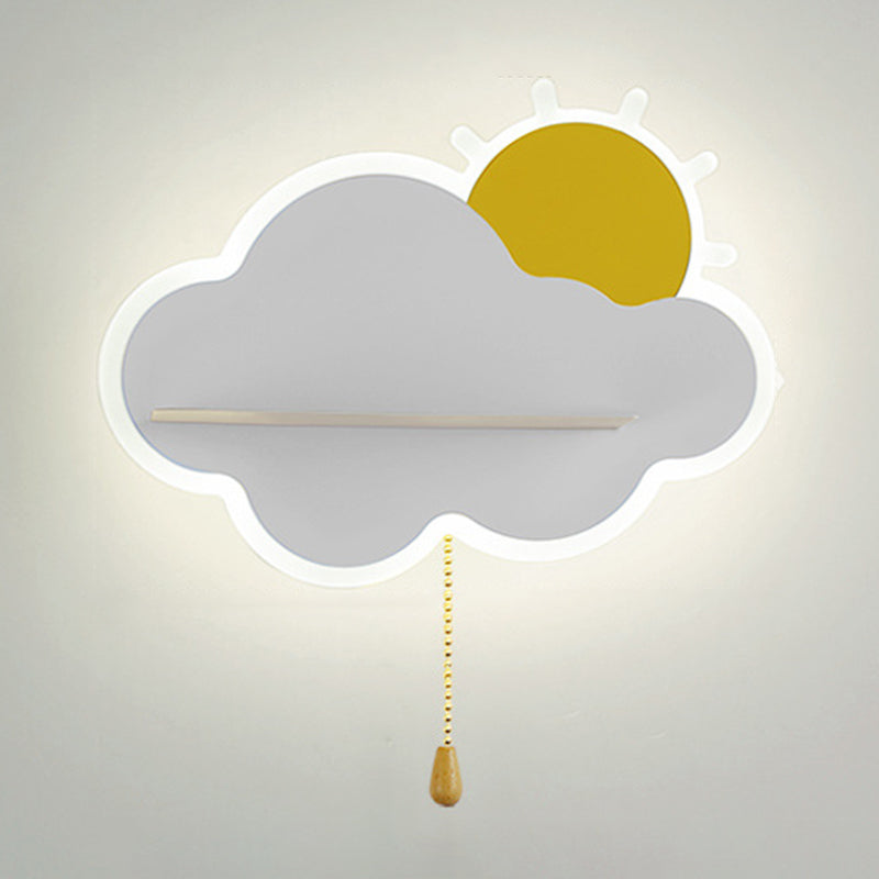 Cloud Wall Mounted Lamps Modern Style Metal 1 Light Wall Light Sconces