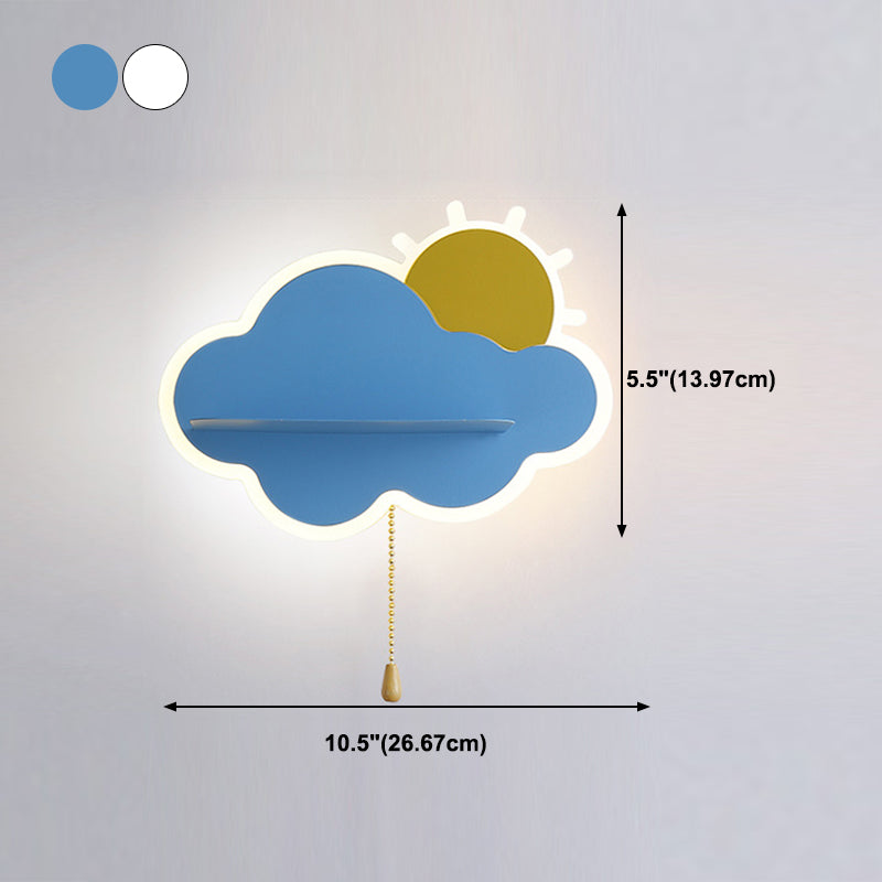 Cloud Wall Mounted Lamps Modern Style Metal 1 Light Wall Light Sconces