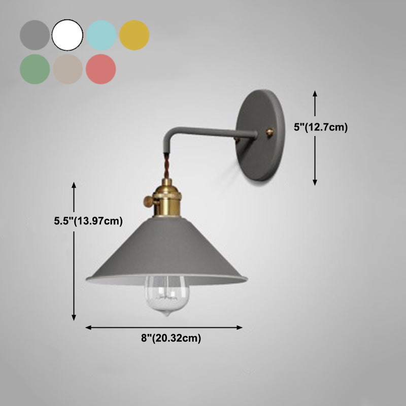 Modern Style Tapered Wall Sconces Metal 1 Light Wall Lighting Fixtures