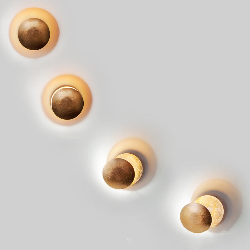 Postmodern Wall Mount Lighting Fixture Minimalist Metallic LED Wall Sconce