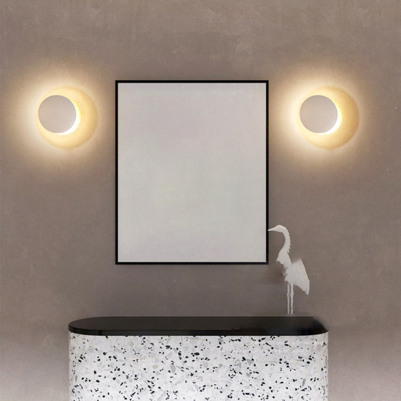 Postmodern Wall Mount Lighting Fixture Minimalist Metallic LED Wall Sconce