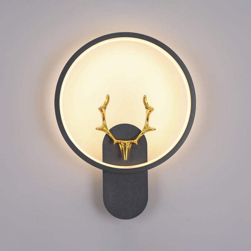 1-Light Geometric Wall Lighting Ideas Modern Style Metal LED Wall Lamp