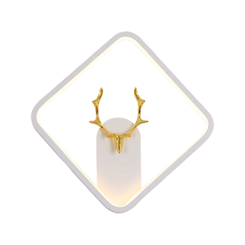 1-Light Geometric Wall Lighting Ideas Modern Style Metal LED Wall Lamp