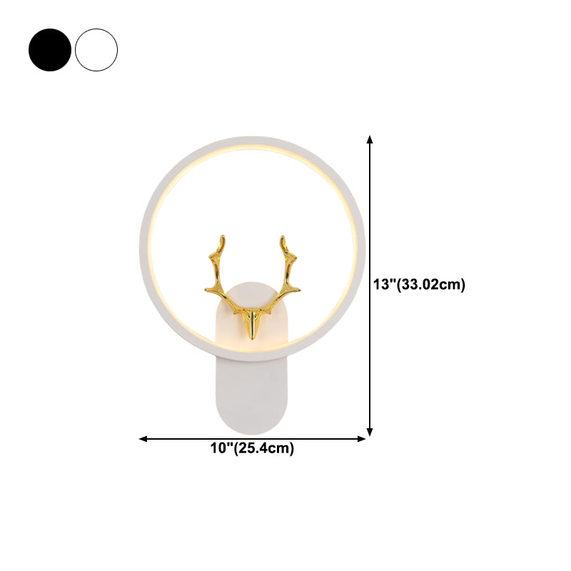 1-Light Geometric Wall Lighting Ideas Modern Style Metal LED Wall Lamp