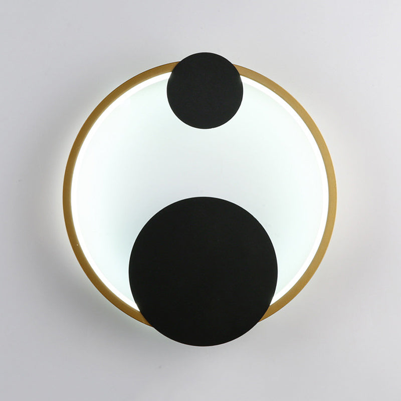 Metal Geometric Shape Wall Light Modern 1 Light Wall Mount Fixtures