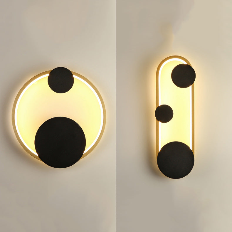 Metal Geometric Shape Wall Light Modern 1 Light Wall Mount Fixtures
