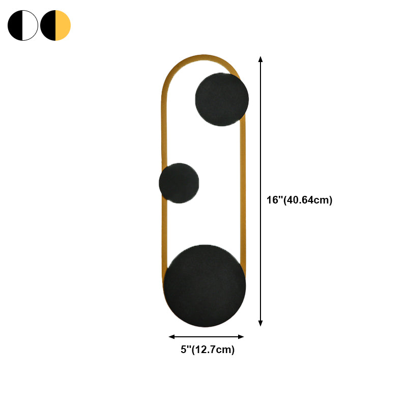 Metal Geometric Shape Wall Light Modern 1 Light Wall Mount Fixtures