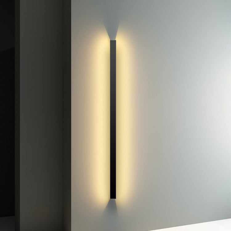 Linear Shape Metal Wall Light Modern Style 1-Light Wall Mount Fixtures