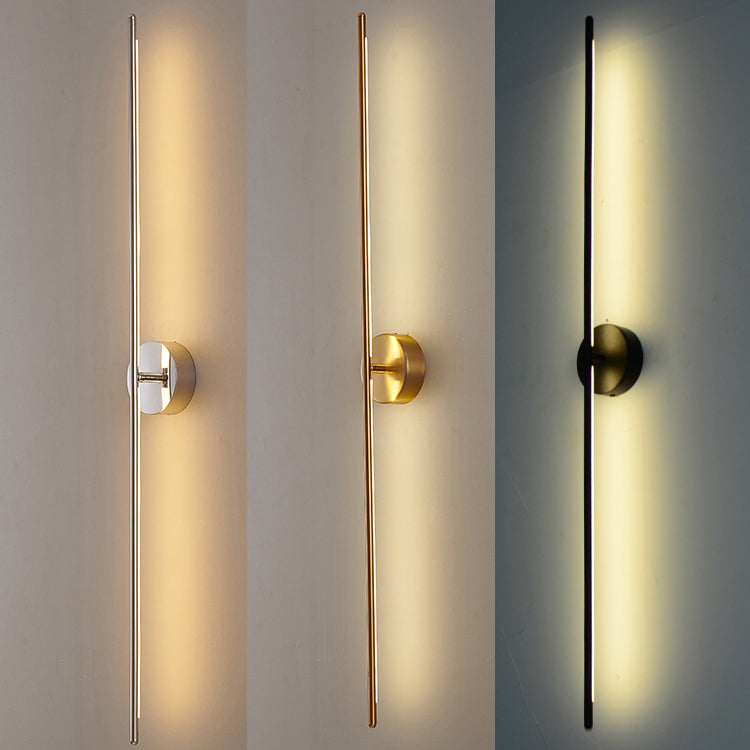 Metal Linear Shape Wall Light Modern 2 Lights Wall Mount Fixture