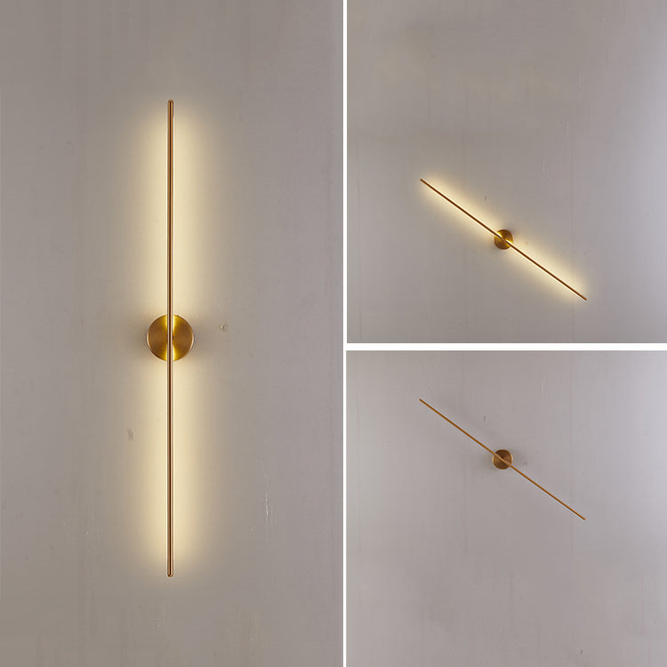 Metal Linear Shape Wall Light Modern 2 Lights Wall Mount Fixture