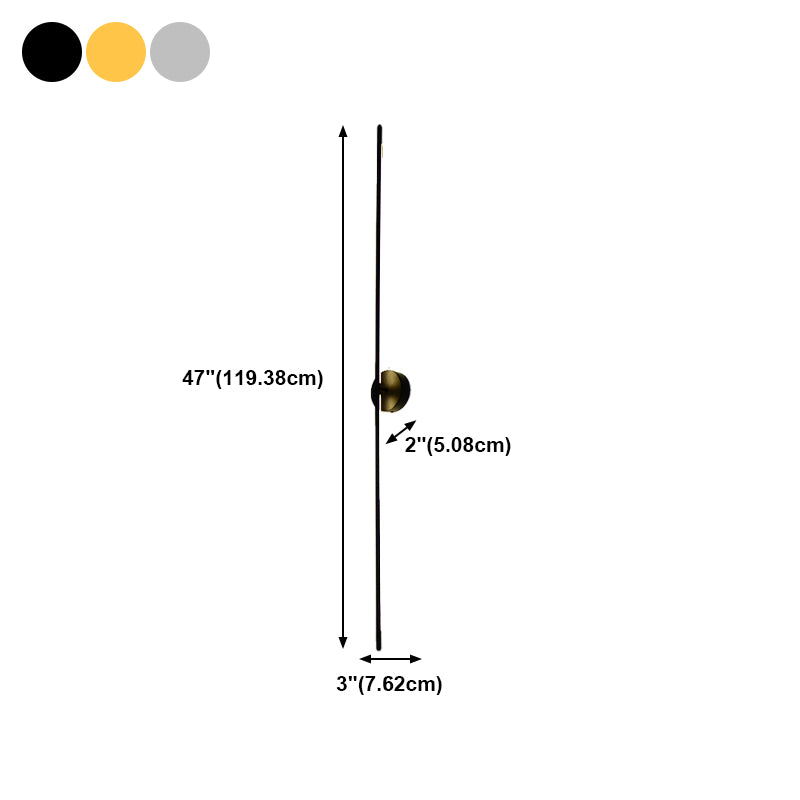 Metal Linear Shape Wall Light Modern 2 Lights Wall Mount Fixture