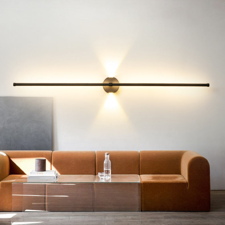 Metal Linear Shape Wall Light Modern 3 Lights Wall Mount Fixtures