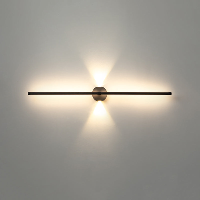 Metal Linear Shape Wall Light Modern 3 Lights Wall Mount Fixtures