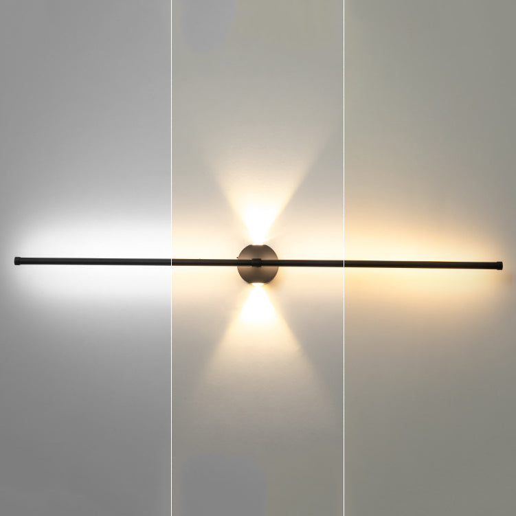 Metal Linear Shape Wall Light Modern 3 Lights Wall Mount Fixtures