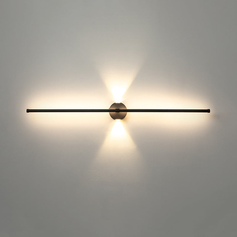 Metal Linear Shape Wall Light Modern 3 Lights Wall Mount Fixtures