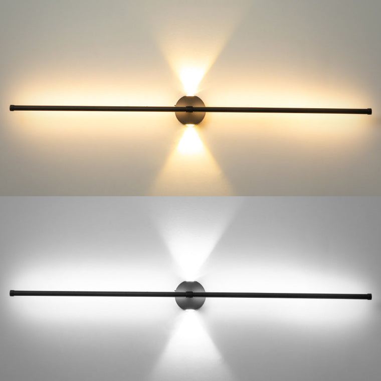 Metal Linear Shape Wall Light Modern 3 Lights Wall Mount Fixtures