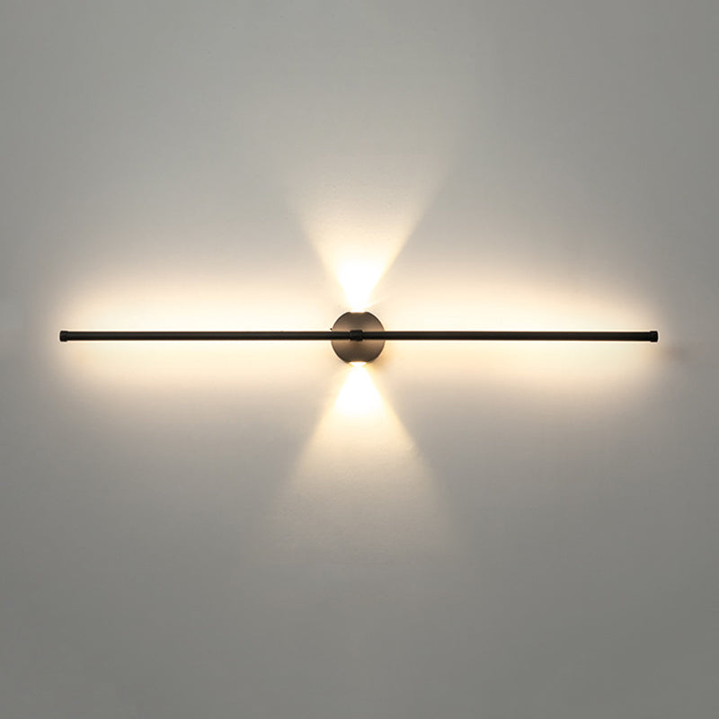 Metal Linear Shape Wall Light Modern 3 Lights Wall Mount Fixtures