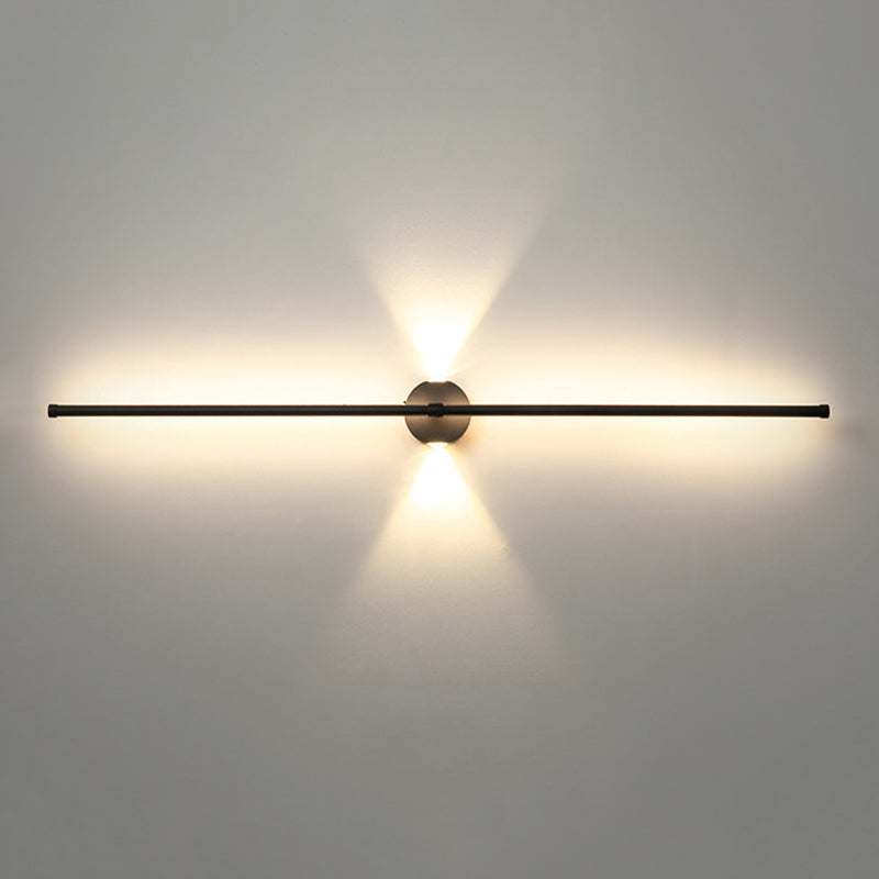 Metal Linear Shape Wall Light Modern 3 Lights Wall Mount Fixtures