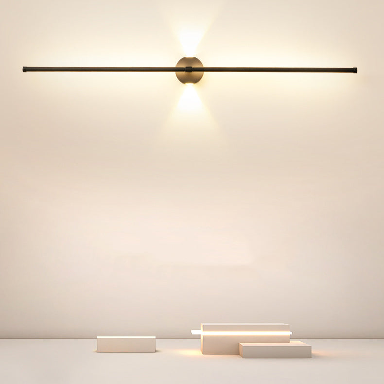 Metal Linear Shape Wall Light Modern 3 Lights Wall Mount Fixtures