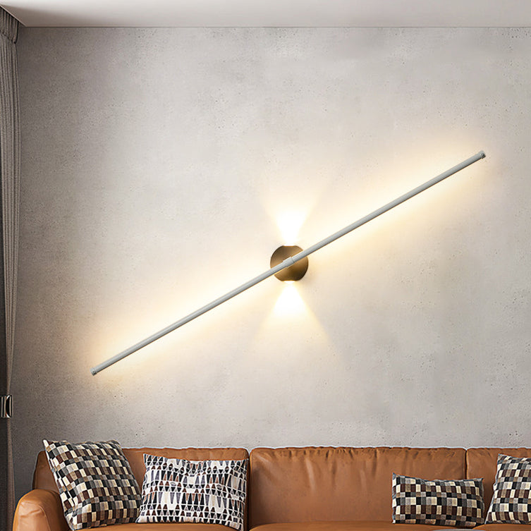 Metal Linear Shape Wall Light Modern 3 Lights Wall Mount Fixtures