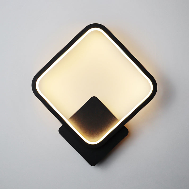 1-Light Geometric Wall Lighting Ideas Modern Style Metal Wall Mount Lamp