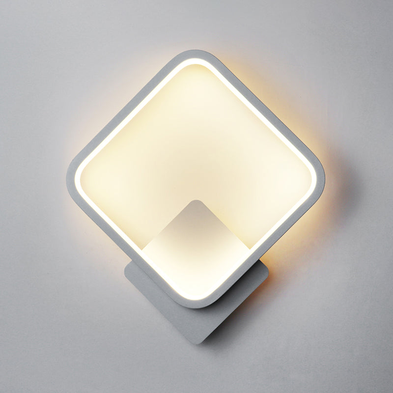 1-Light Geometric Wall Lighting Ideas Modern Style Metal Wall Mount Lamp
