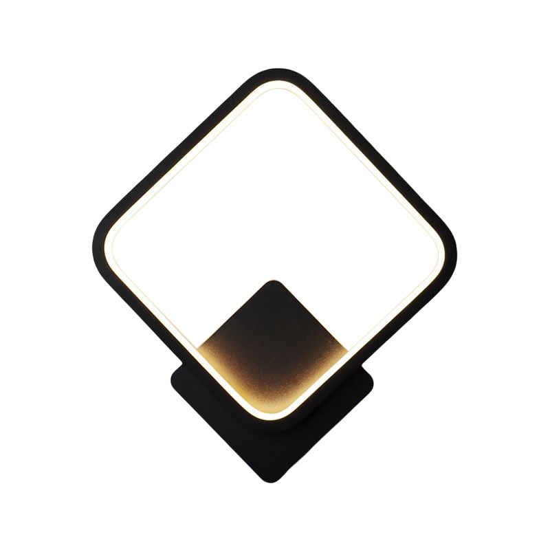 1-Light Geometric Wall Lighting Ideas Modern Style Metal Wall Mount Lamp