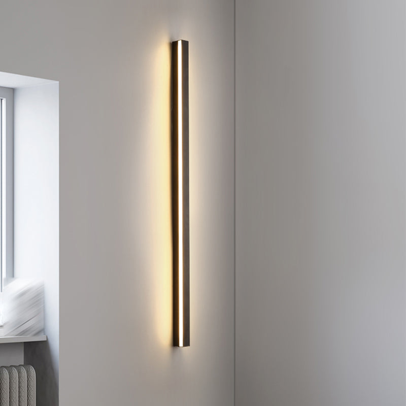 Modern Style Linear Shape Wall Sconce Metal 2 Light Sconces for Living Room