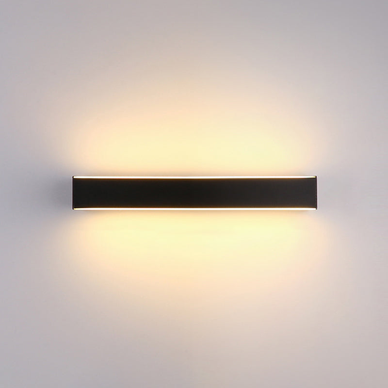 Modern Style Linear Shape Wall Sconce Metal 2 Light Sconces for Living Room