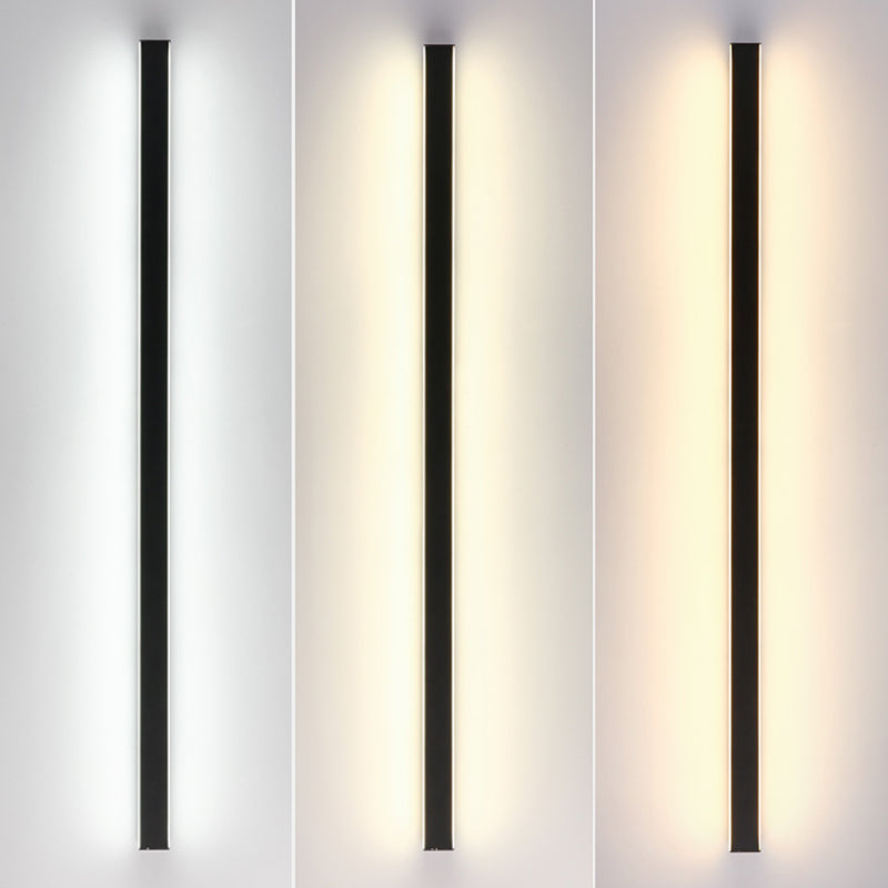 Modern Style Linear Shape Wall Sconce Metal 2 Light Sconces for Living Room