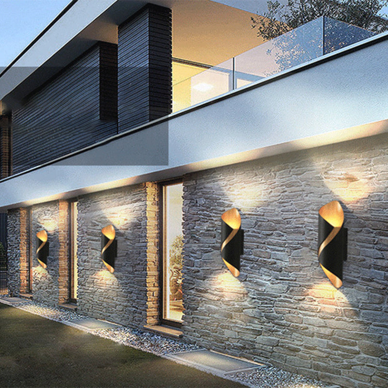 Modern Style Unique Shape Wall Sconce Metal 2 Light Sconces for Corridor