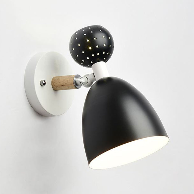1-Light Geometric Wall Light Fixtures Modern Style Metal Wall Mount Lamp