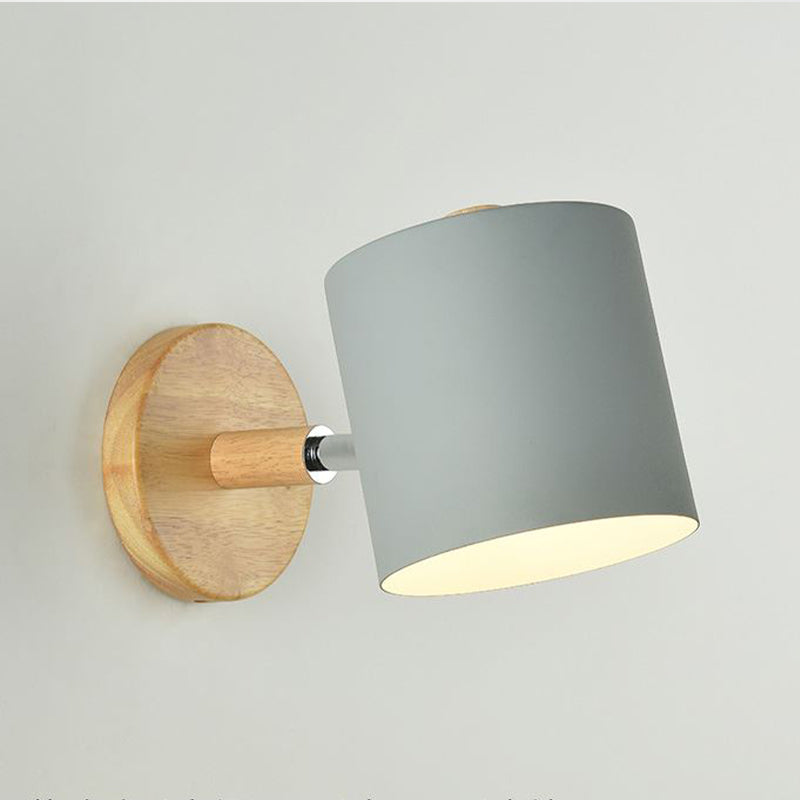 1-Light Geometric Wall Light Fixtures Modern Style Metal Wall Mount Lamp