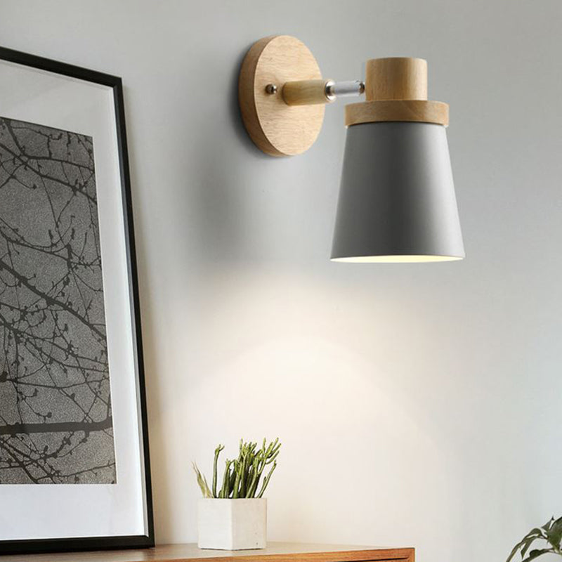 1-Light Geometric Wall Light Fixtures Modern Style Metal Wall Mount Lamp