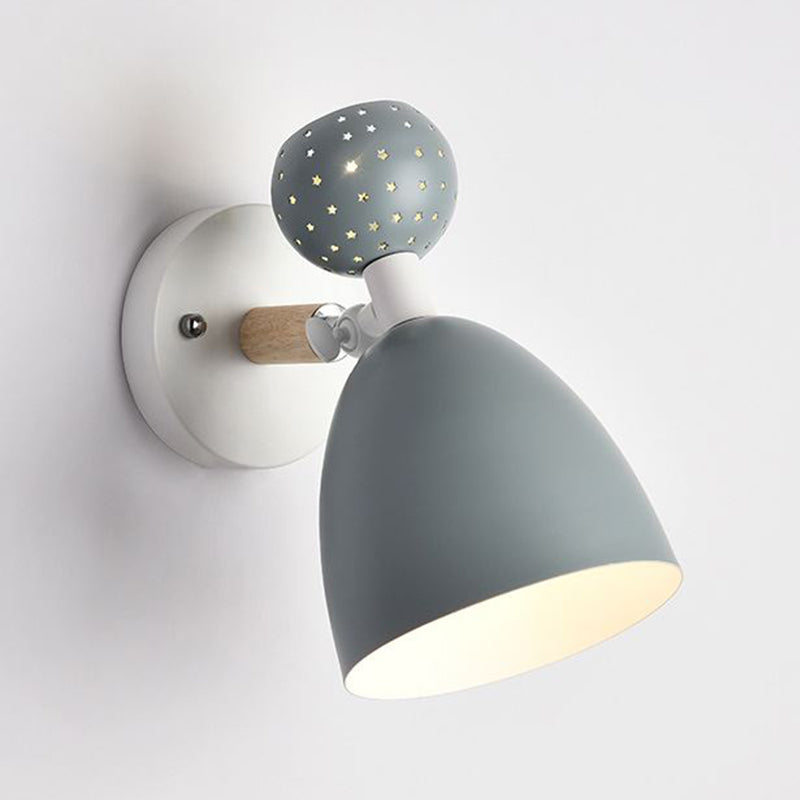 1-Light Geometric Wall Light Fixtures Modern Style Metal Wall Mount Lamp