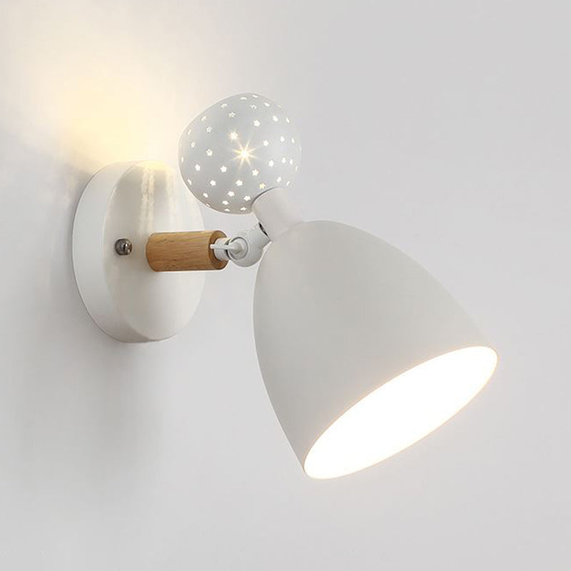 1-Light Geometric Wall Light Fixtures Modern Style Metal Wall Mount Lamp