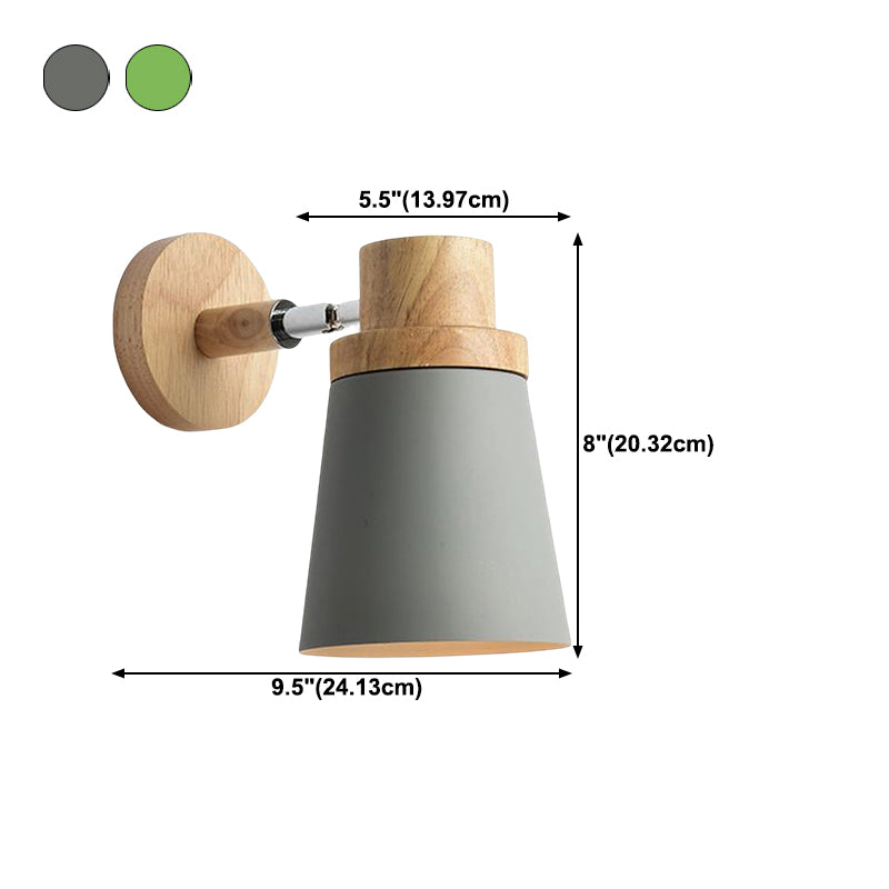 1-Light Geometric Wall Light Fixtures Modern Style Metal Wall Mount Lamp