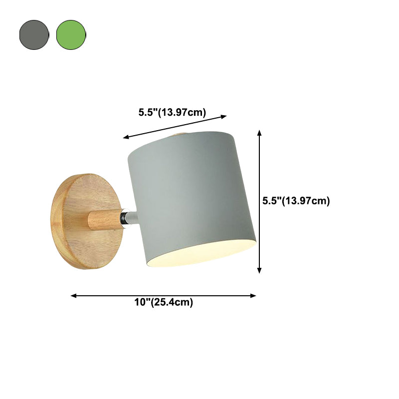 1-Light Geometric Wall Light Fixtures Modern Style Metal Wall Mount Lamp