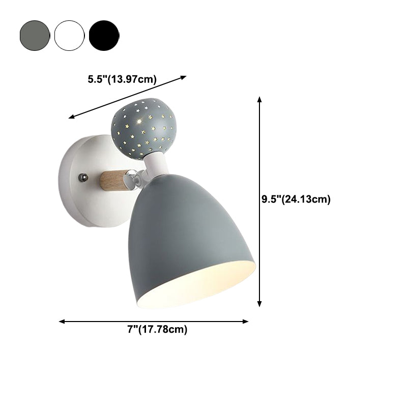 1-Light Geometric Wall Light Fixtures Modern Style Metal Wall Mount Lamp