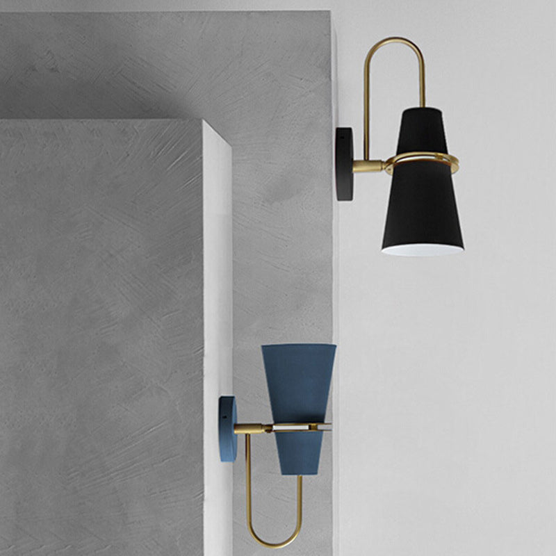 Modern Style Cone Shape Wall Sconce Metal 1 Light Sconces for Corridor