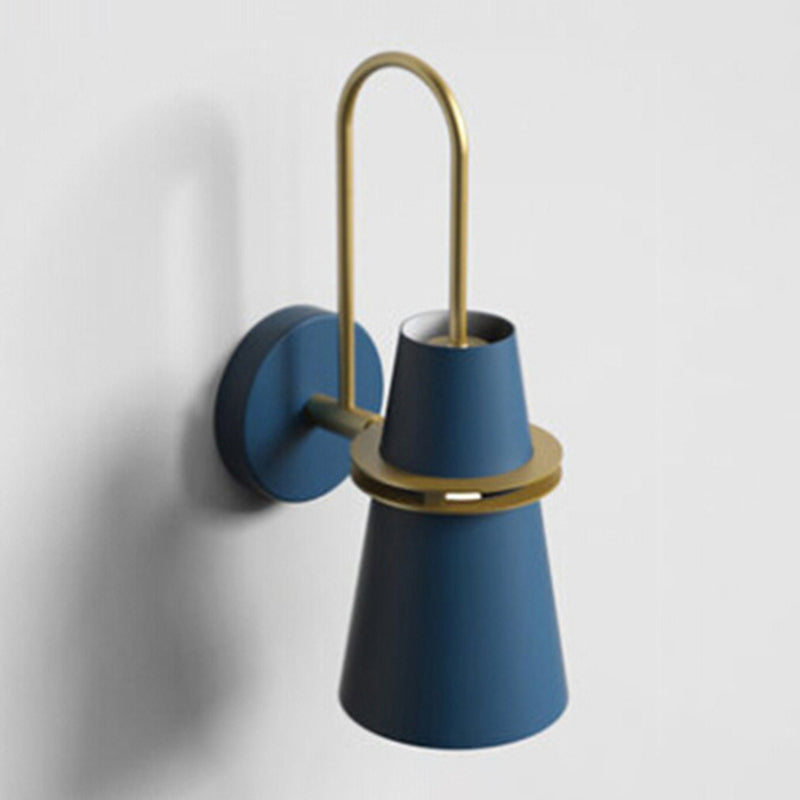 Modern Style Cone Shape Wall Sconce Metal 1 Light Sconces for Corridor
