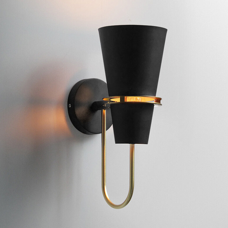 Modern Style Cone Shape Wall Sconce Metal 1 Light Sconces for Corridor