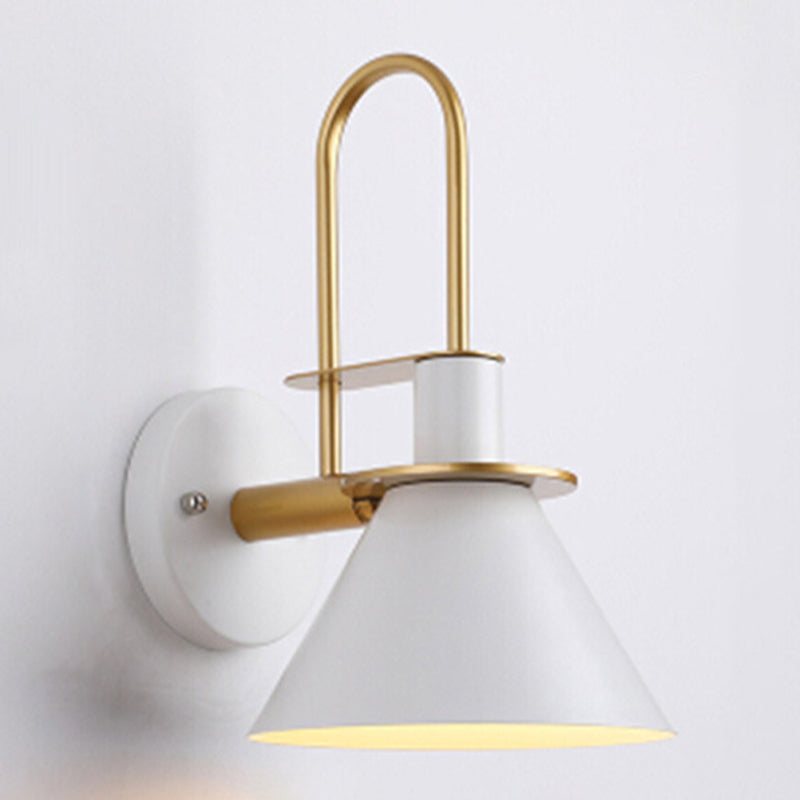 Modern Style Cone Shape Wall Sconce Metal 1 Light Sconces for Corridor
