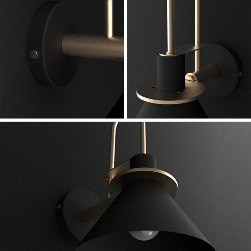 Modern Style Cone Shape Wall Sconce Metal 1 Light Sconces for Corridor