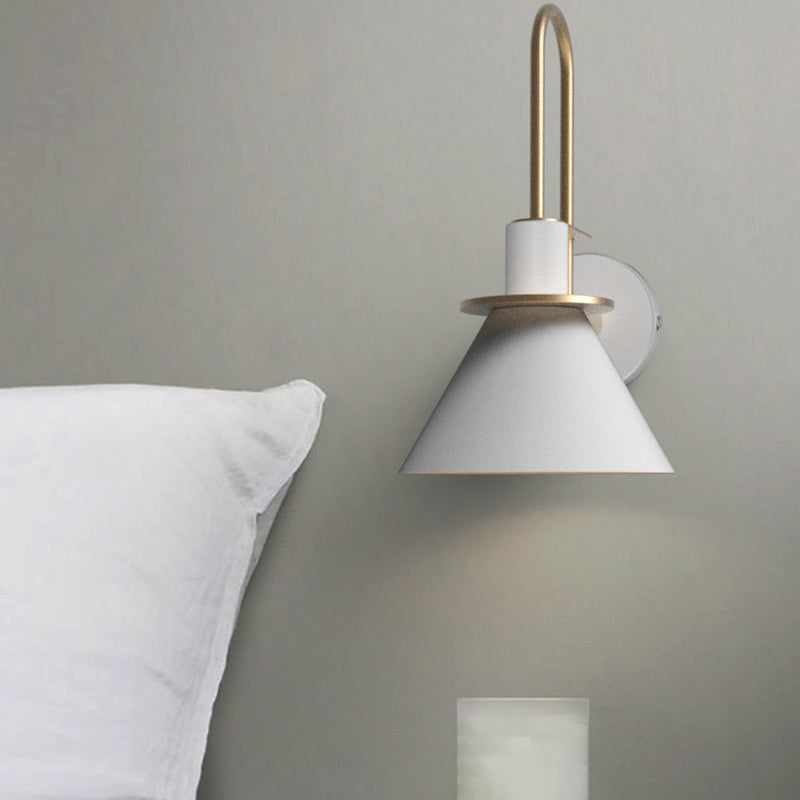 Modern Style Cone Shape Wall Sconce Metal 1 Light Sconces for Corridor
