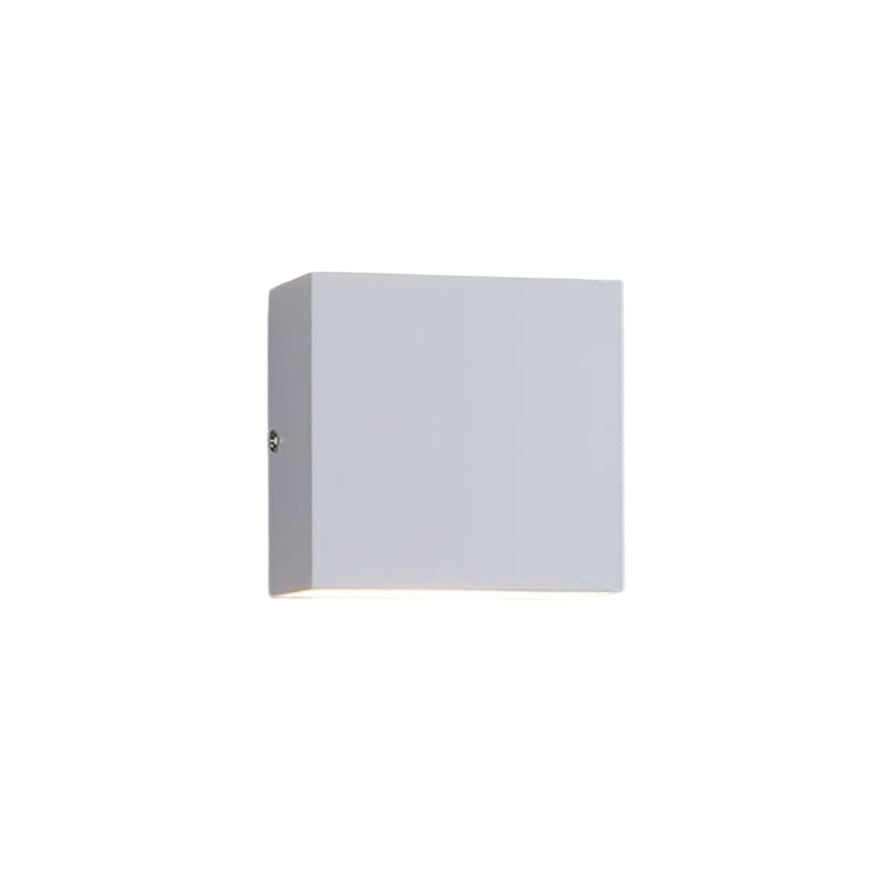2-Light Square Wall Light Fixtures Modern Style Metal Wall Mount Lamp