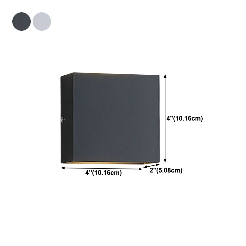 2-Light Square Wall Light Fixtures Modern Style Metal Wall Mount Lamp