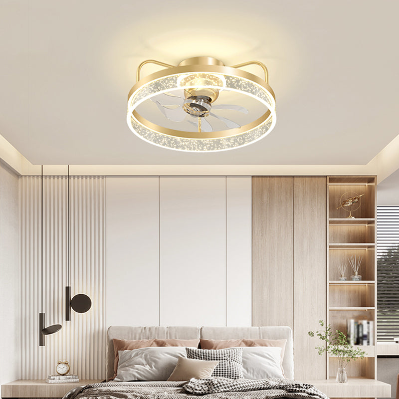 Modern Style Ceiling Fan Lamp Metal Ceiling Fan Lighting for Bedroom